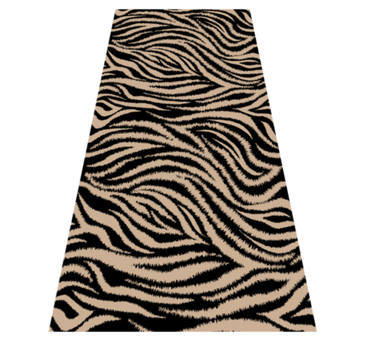 Alfombra vinílica animal print diseño de rayas zebra - TenVinilo