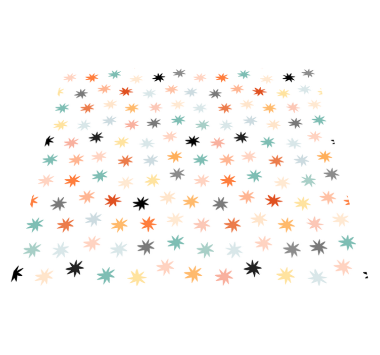 Alfombra vinílica de estrellas patrón geométrico - TenVinilo