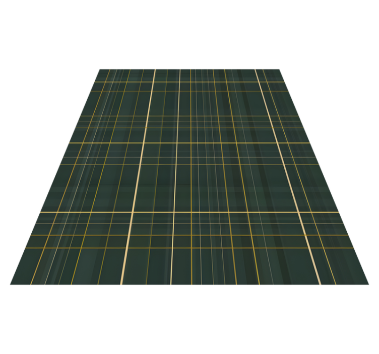Alfombra vinílica geométrica patrón escocés verde oscuro - TenVinilo