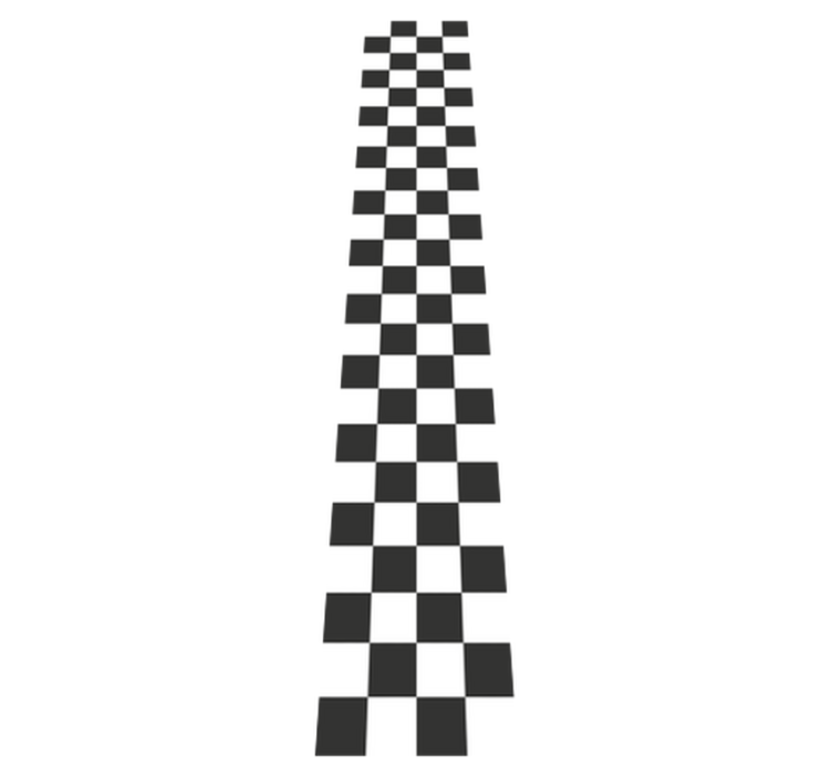 Alfombra vinílica dormitorio cuadrícula blanco y negro - TenVinilo