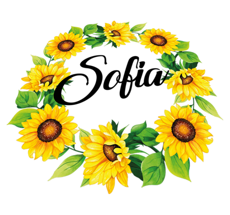 Alfombra vinílica flores corona de flores verano - TenVinilo