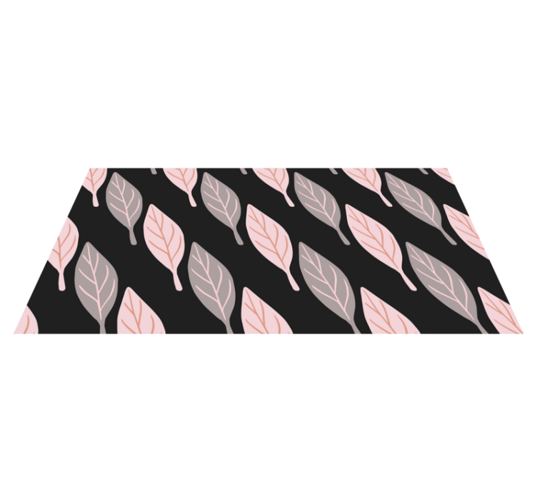 Alfombra vinílica flores con diseño de hojas elegante - TenVinilo