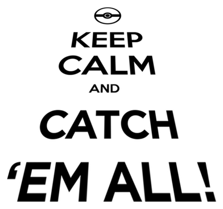 Alfombra vinílica juegos pokémon mantén la calma - TenVinilo