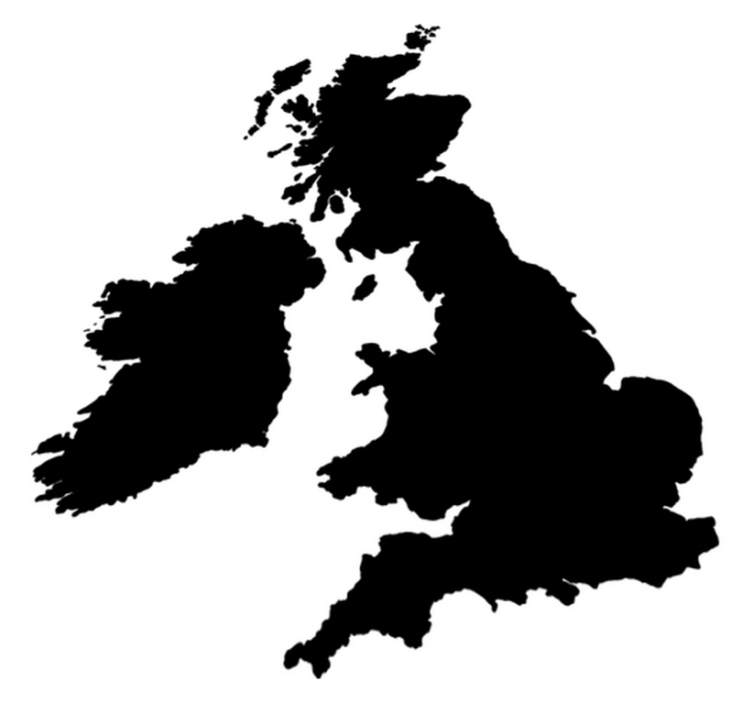 Alfombra vinílica mapamundi mapa inglaterra en color - TenVinilo