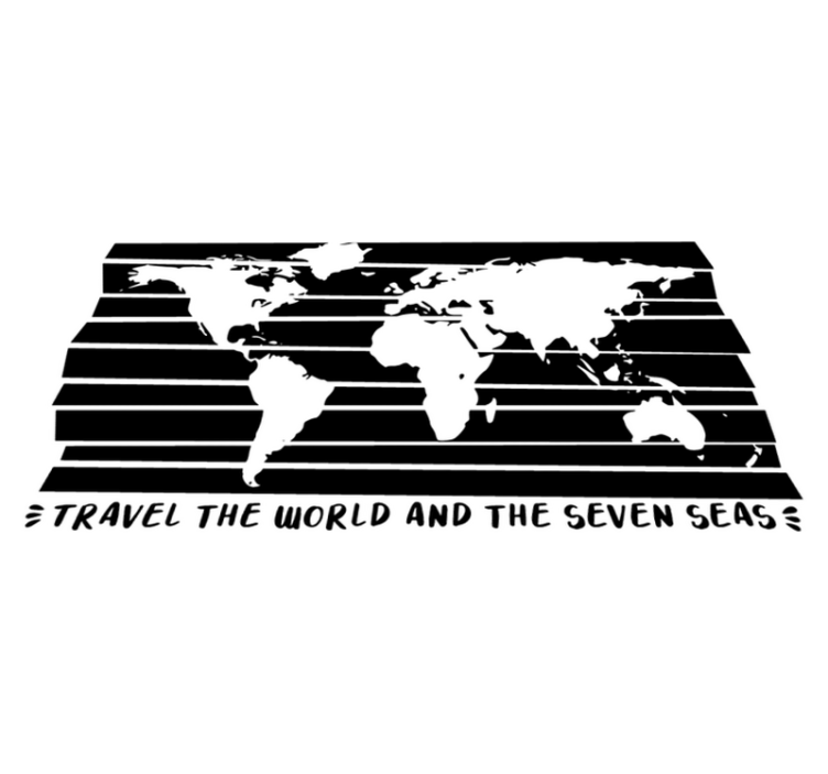 Alfombra vinílica mapamundi viaja por el mundo - TenVinilo