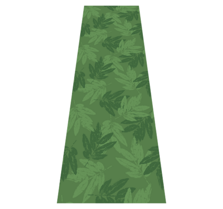 Alfombra vinílica oficina diseño hojas verdes sencillas - TenVinilo