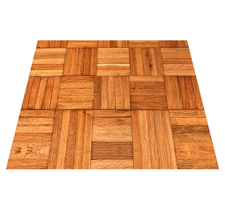 Alfombra vinílica oficina protegida por tejido de madera - TenVinilo
