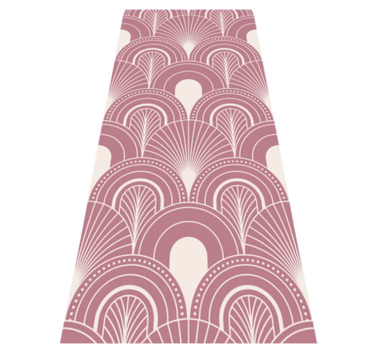 Alfombra vinílica oficina estilo decorativo arco rosa dorado - TenVinilo