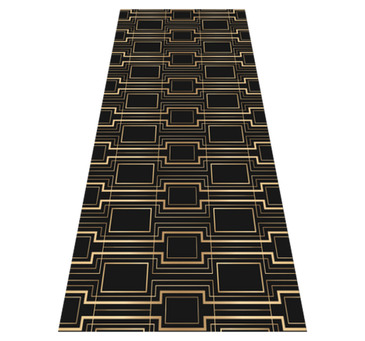 Alfombra vinílica oficina marco dorado decorativo - TenVinilo