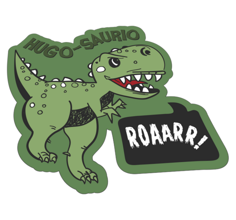 Alfombra vinílica animal dinosaurio con nombre - TenVinilo