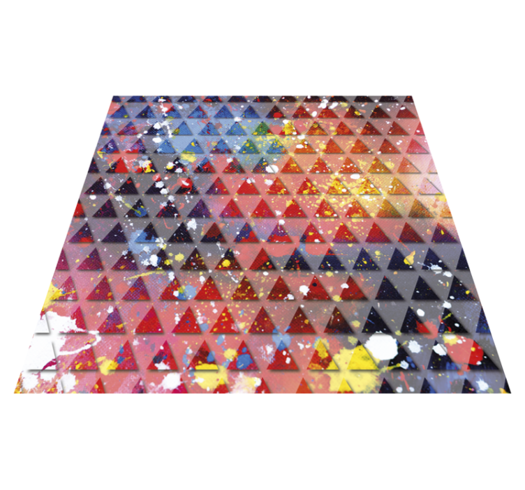 Alfombra de vinilo geométrica resumen de Mosaico Triangular - TenVinilo