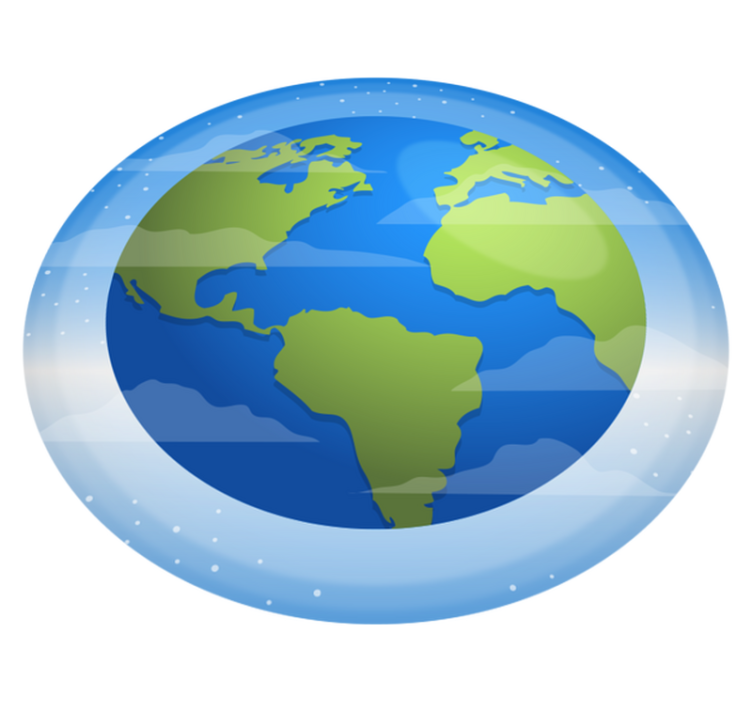 Alfombra vinílica mapa bola del mundo - TenVinilo