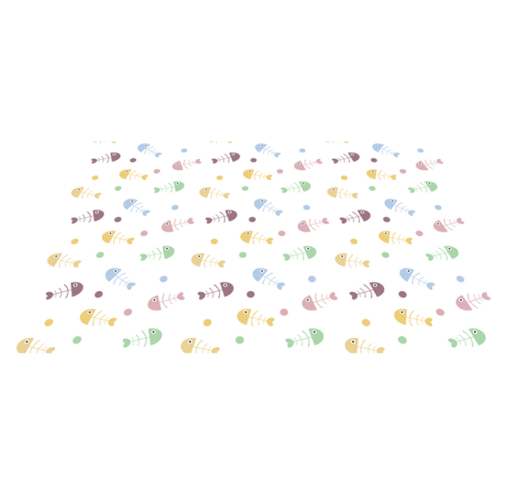 Alfombra vinílica infantil ilustración de peces de colores - TenVinilo