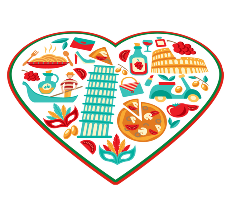 Alfombra vinílica moderna iconos-italianos - TenVinilo