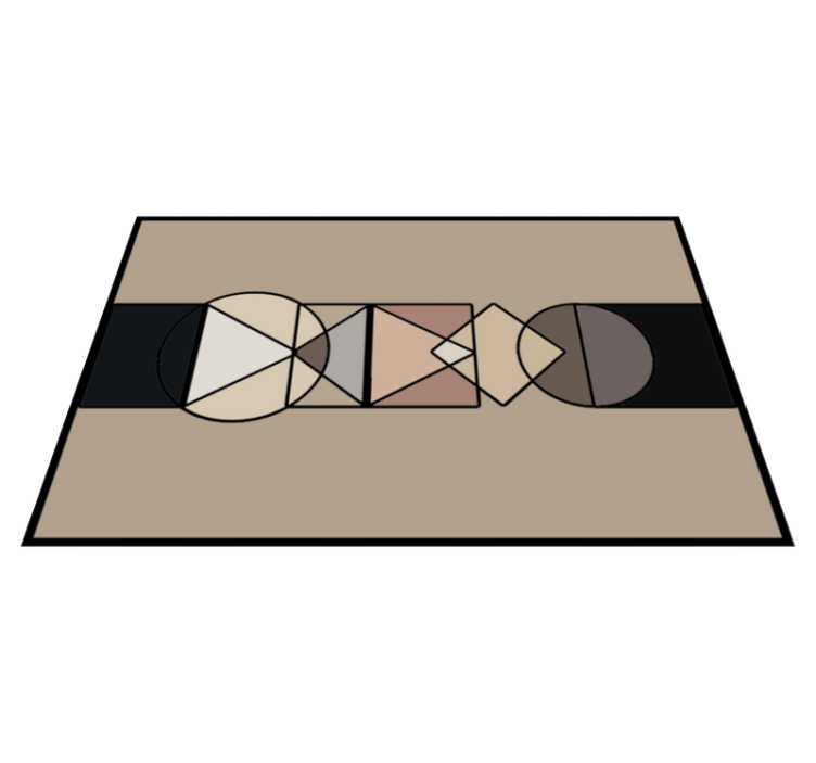 Alfombra vinílica figuras geométricas nórdicas  - TenVinilo