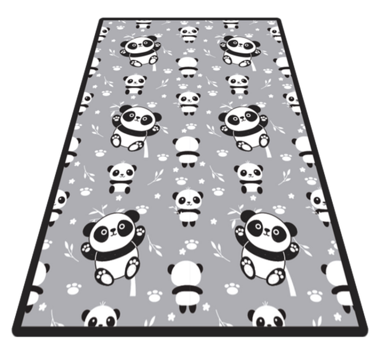 Alfombra vinílica infantil tiempo de juego de panda - TenVinilo