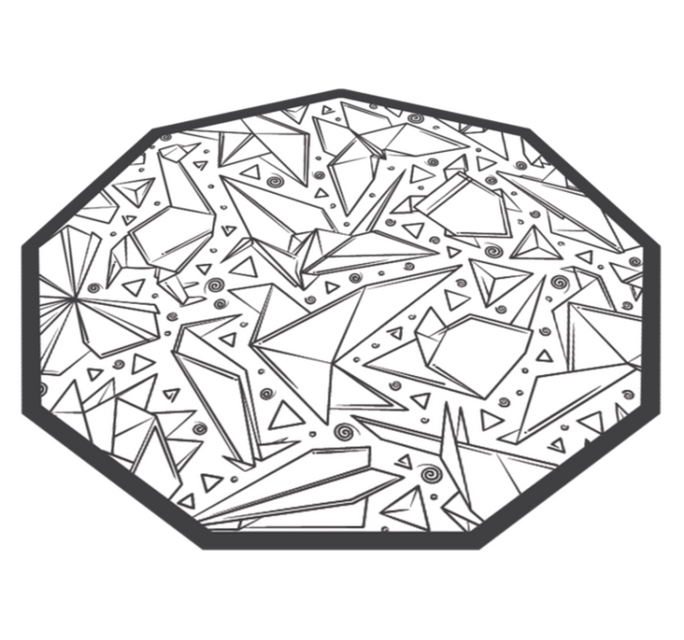 Alfombra vinílica geométrica octágono de formas geométricas - TenVinilo