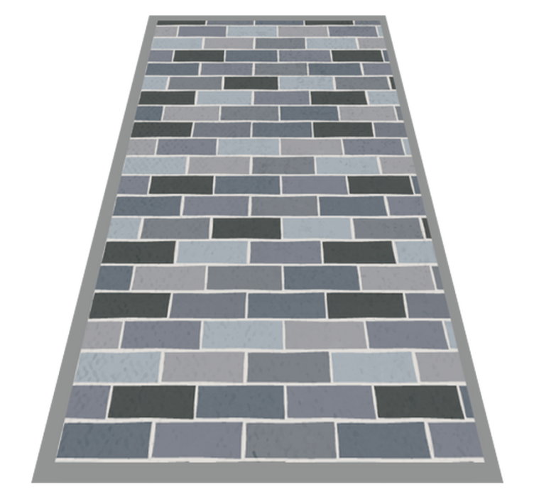 Alfombra vinílica nórdica ladrillos grises - TenVinilo