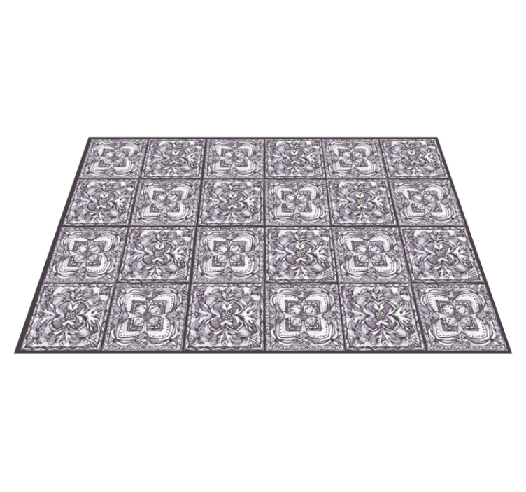 Alfombra vinílica hidráulica azulejos monocromáticos - TenVinilo