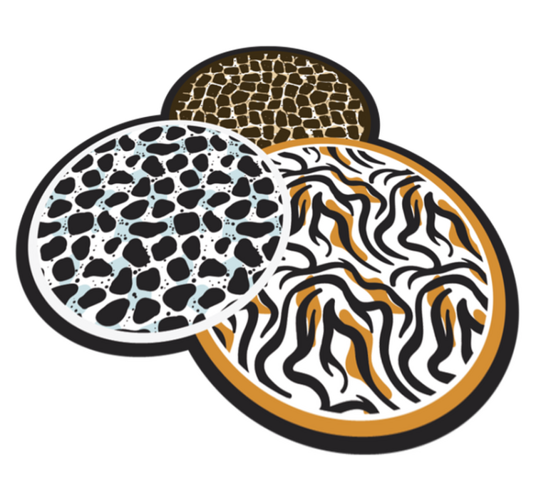 Alfombra vinílica animal print trío de motivos de safari - TenVinilo