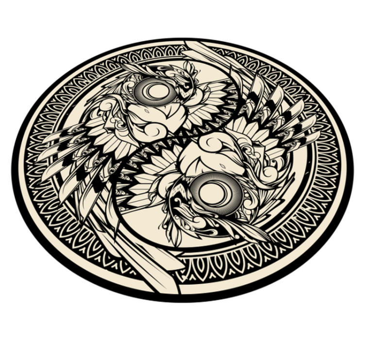 Alfombra vinílica mandala mandala detallada - TenVinilo