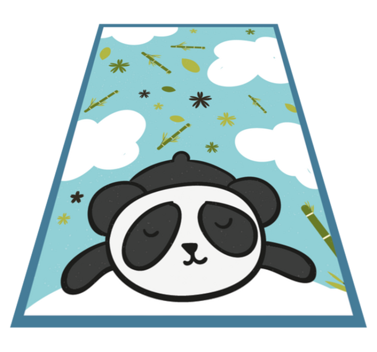 Alfombra vinílica infantil paisaje onírico panda - TenVinilo