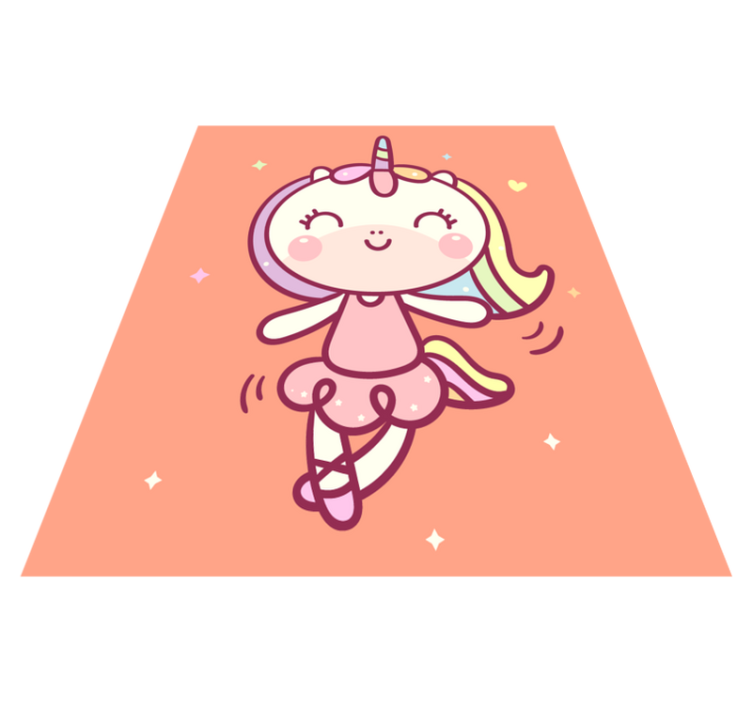 Alfombra vinilo bebé unicornio bailando - TenVinilo