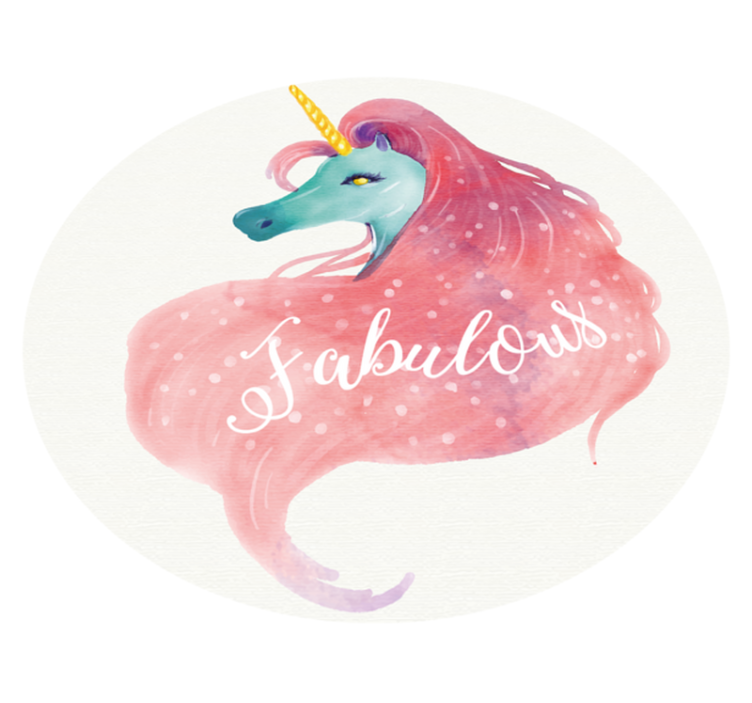 Alfombra vinílica bebé fabuloso unicornio - TenVinilo