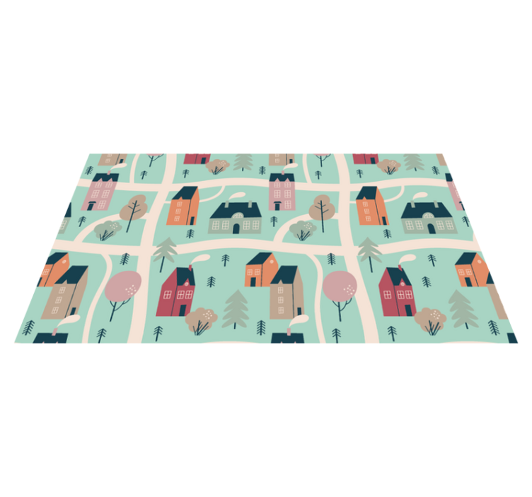 Alfombra carretera mapa para niños - TenVinilo