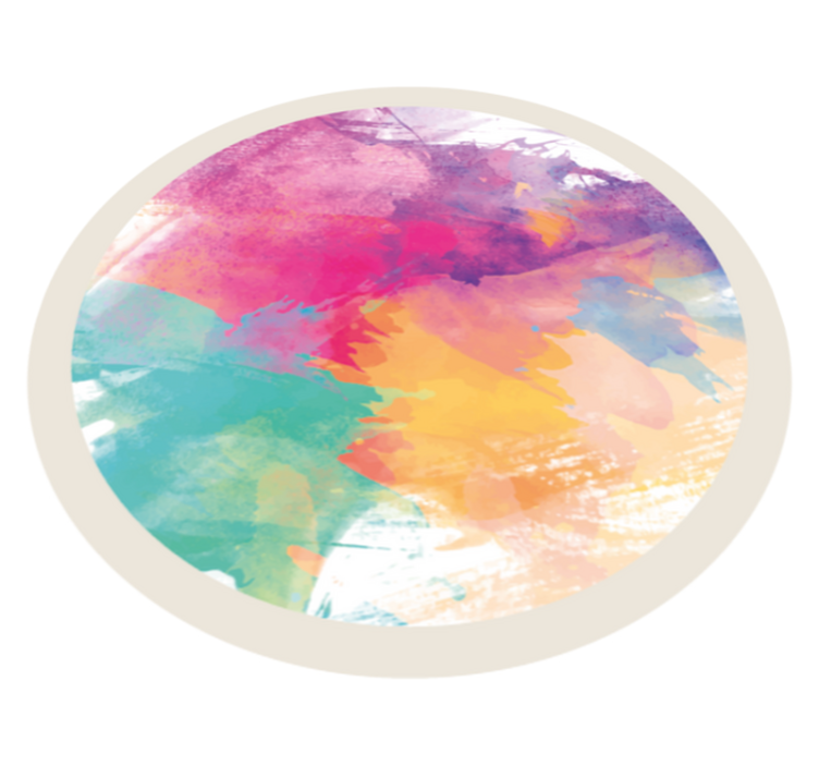 Alfombra vinílica imitación salpicadura de acuarela colorida - TenVinilo