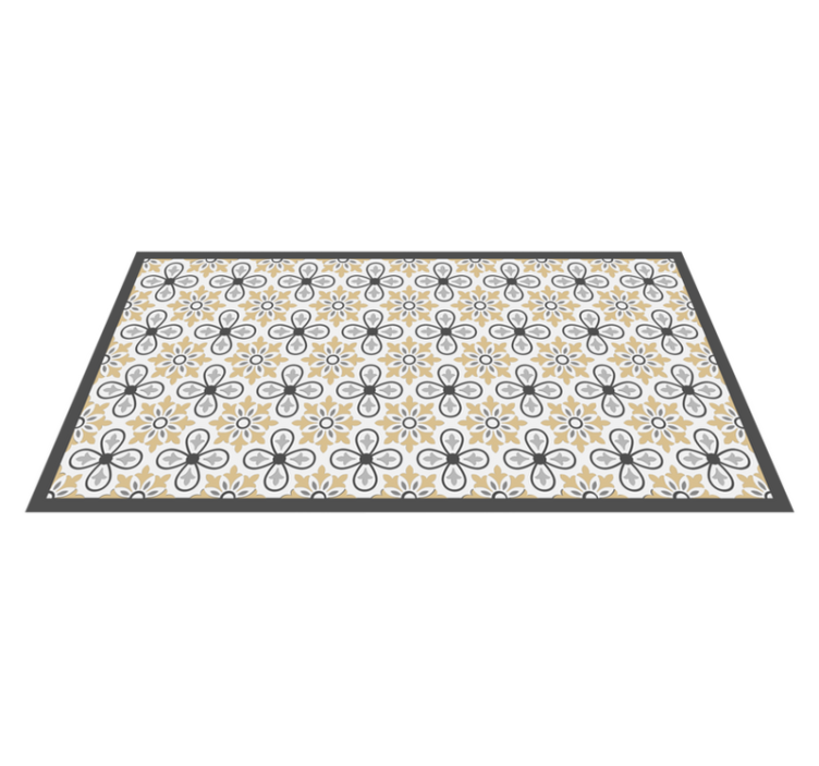 Alfombra vinílica geométrica armonía geométrica floral - TenVinilo
