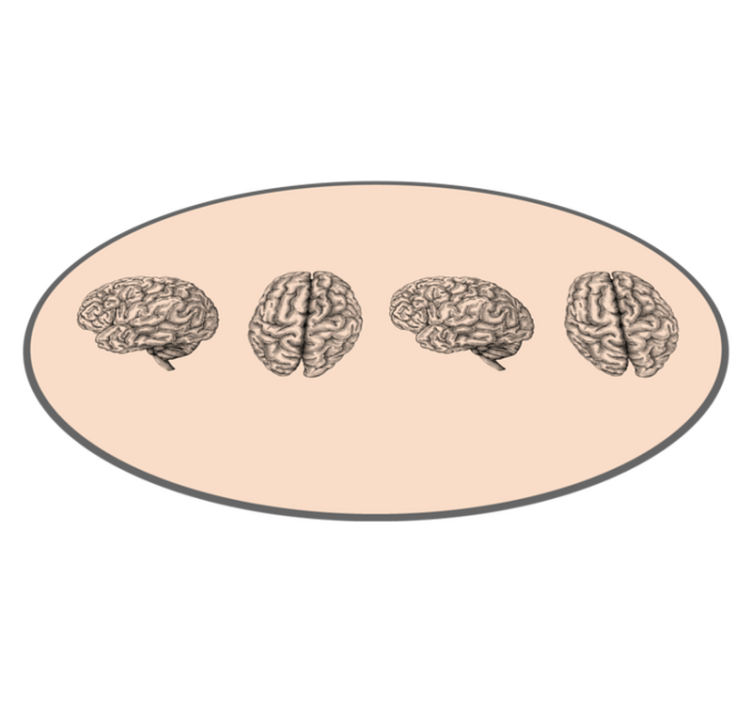 Alfombra vinílica vintage lados del cerebro - TenVinilo