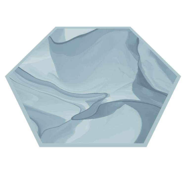 Alfombras vinílicas modernas Forma hexagonal de mármol azul - TenVinilo