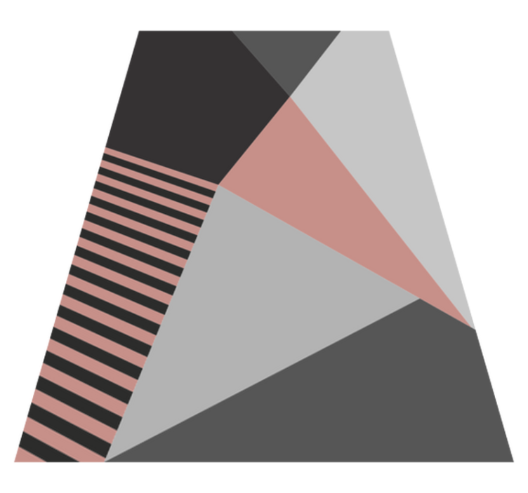 Alfombra de vinilo geométrica Azulejo moderno geométrico rosa y g - TenVinilo