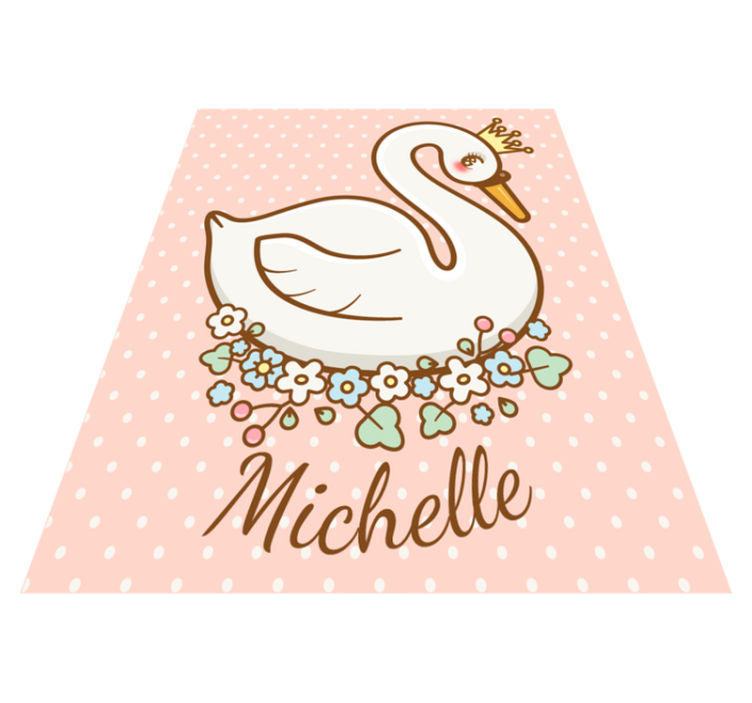 Alfombra vinílica con nombre cisne con lunares - TenVinilo