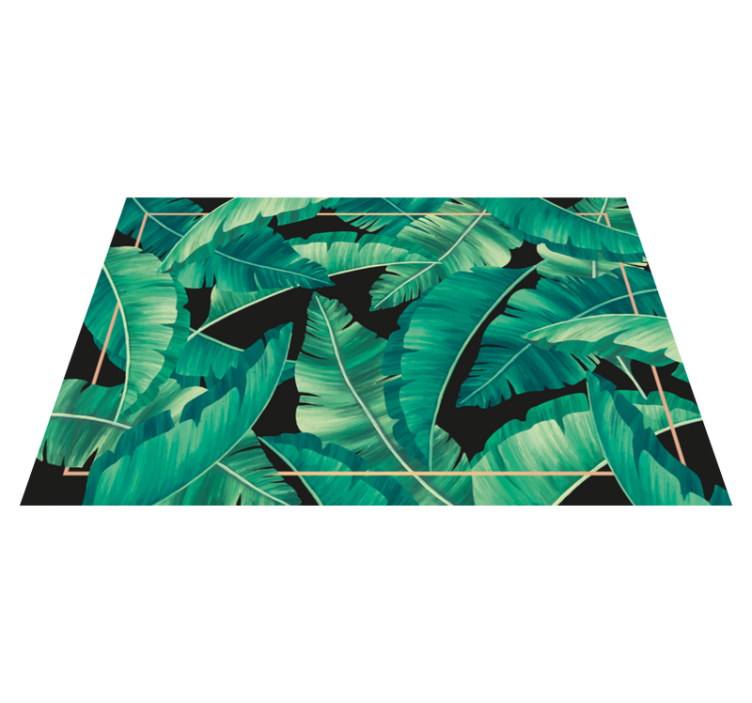 Alfombra vinílica naturaleza motivos de hojas tropicales - TenVinilo