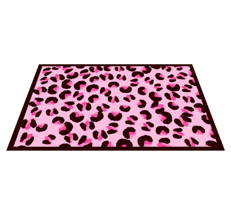 Alfombra vinílica animal print Leopardo rosa brillante - TenVinilo