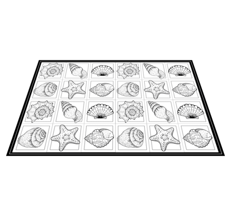 Aflombra vinílica animales Vida marina y conchas marinas - TenVinilo