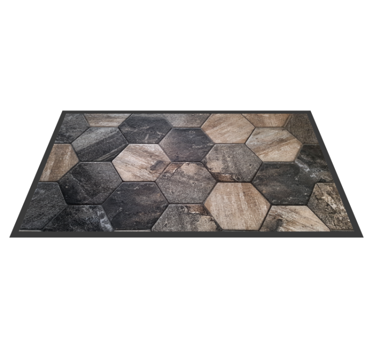 Alfombras de vinilo de azulejos Baldosas hexagonales naturales - TenVinilo