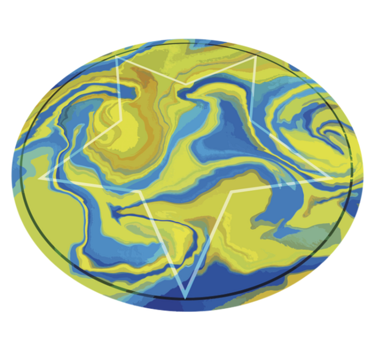 Alfombra vinílica moderna estrella artística - TenVinilo