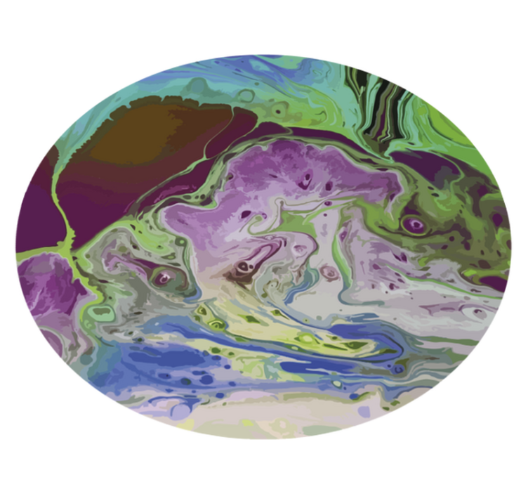 Alfombra vinílica imitación patrones de colores en espiral - TenVinilo