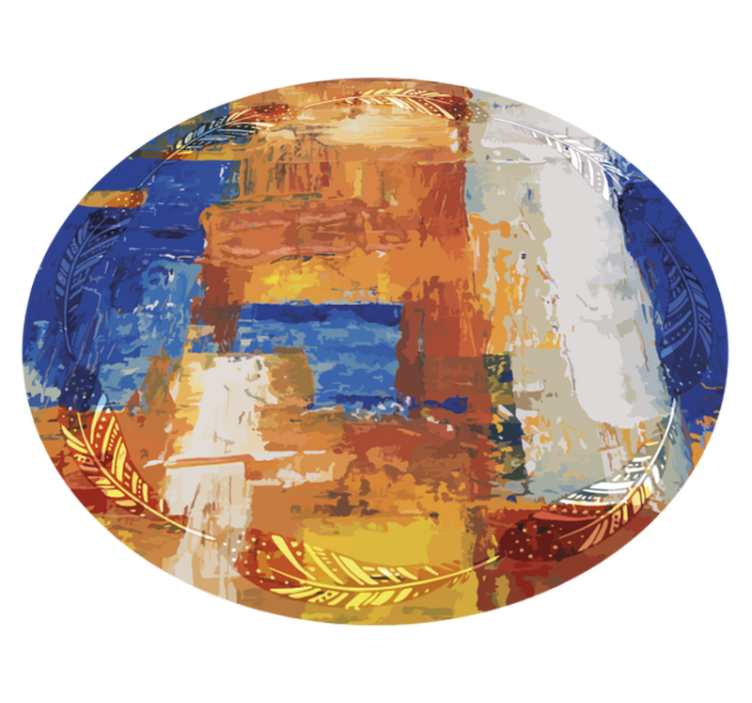 Alfombras vinílicas modernas Alfombra angustiada abstracta boho - TenVinilo