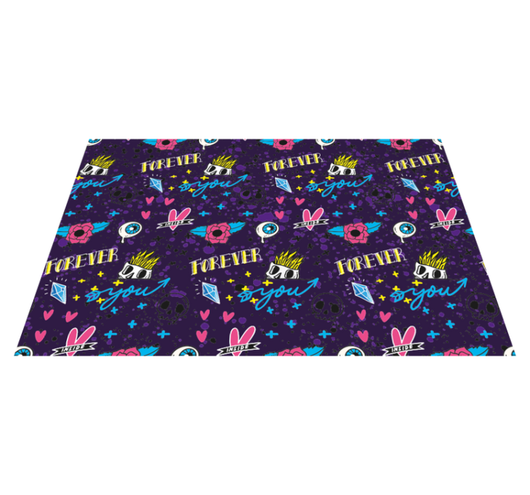 Alfombras vinílicas juvenils Patrón de corazón abstracto - TenVinilo