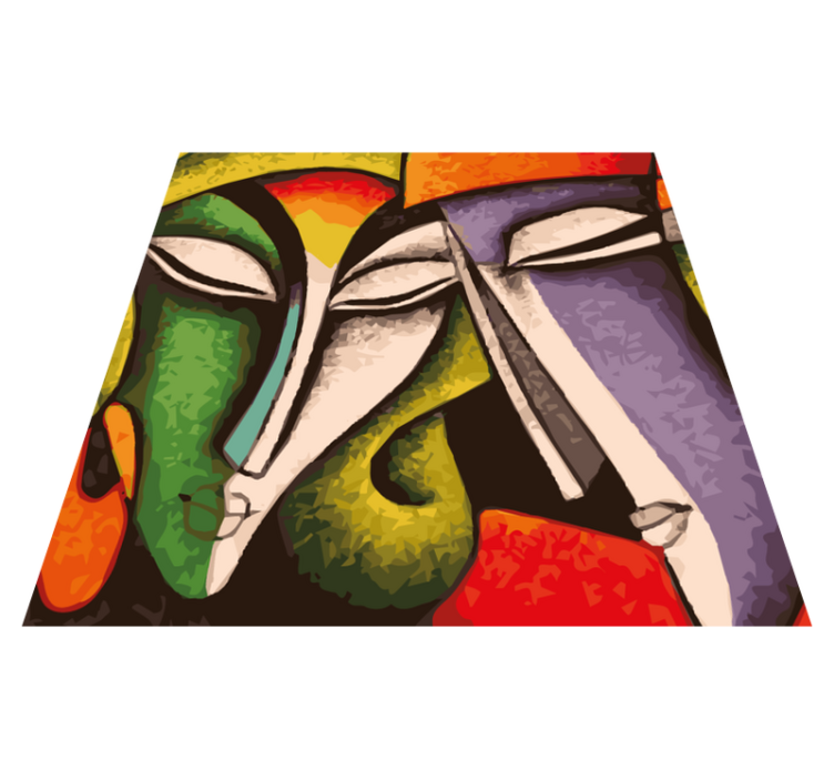 Alfombras vinílicas modernas Caras de arte moderno - TenVinilo