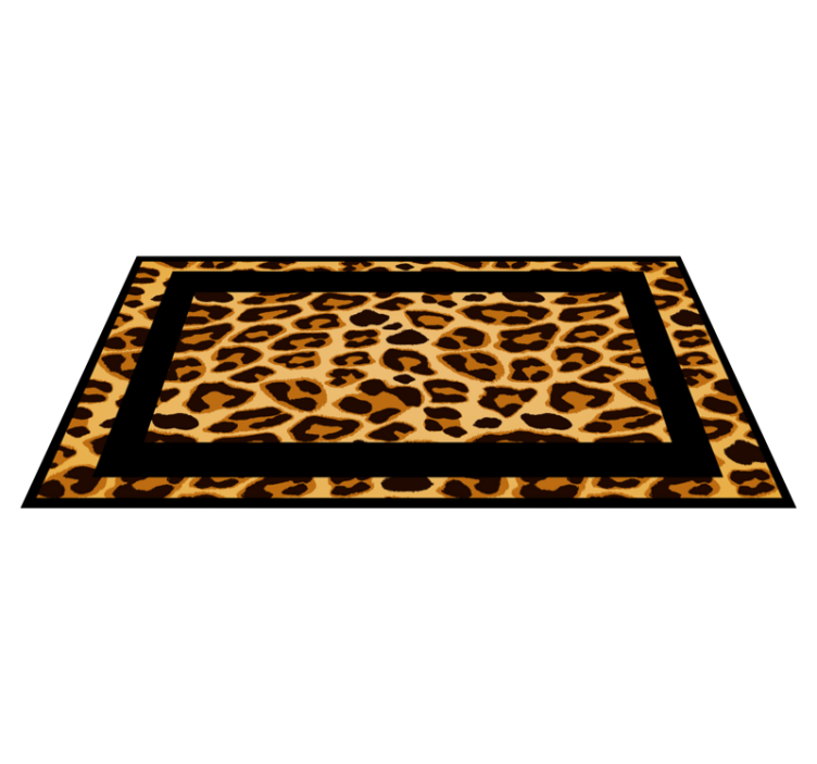 Alfombra vinílica animal print Piel de leopardo rectangular - TenVinilo