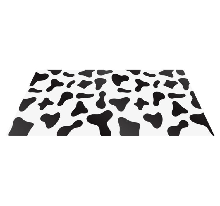 Alfombra vinílica animal print de vaca clásica - TenVinilo