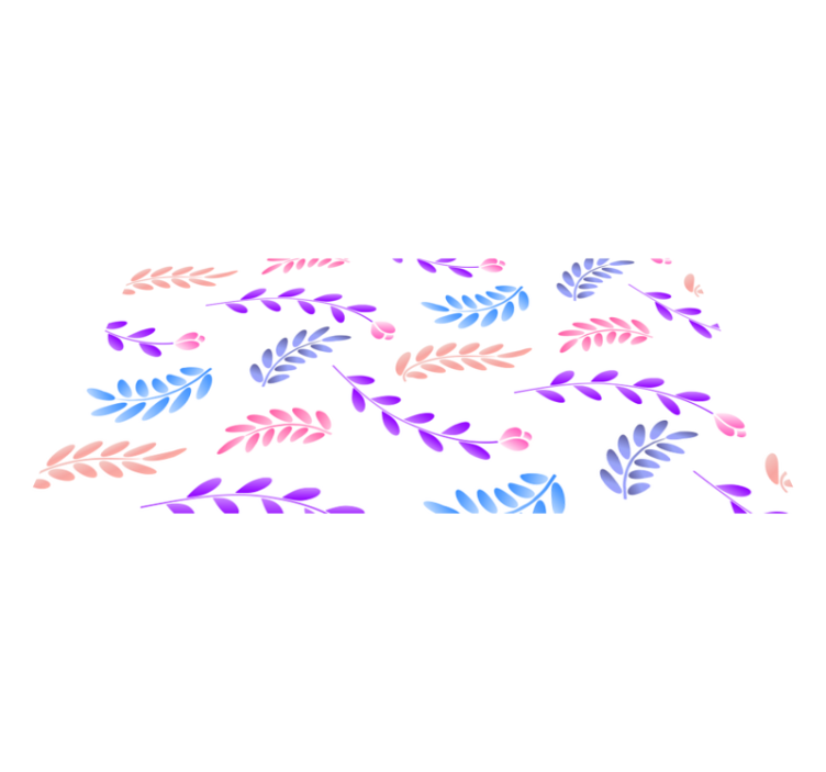 Alfombra vinílica flores elemento de hoja botánica - TenVinilo