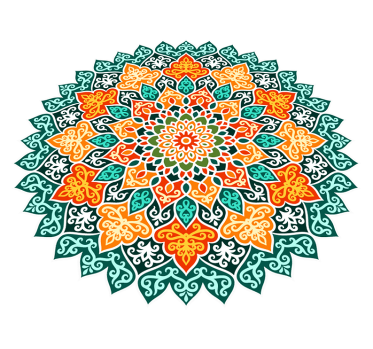 Alfombra vinílica cocina mandala multicolor - TenVinilo