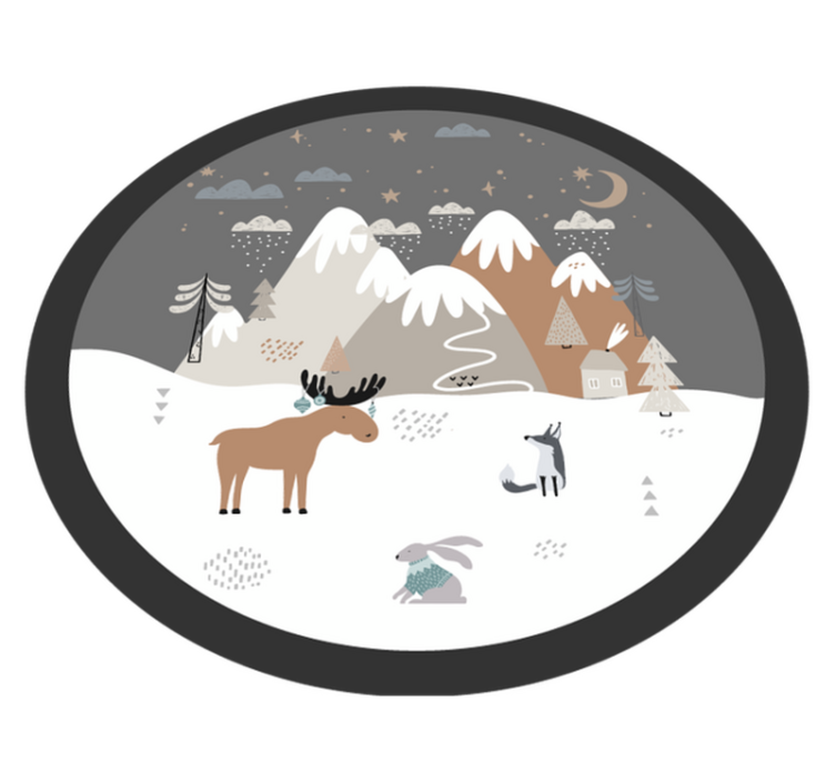 Alfombra vinílica bebé escena caprichosa de la naturaleza - TenVinilo