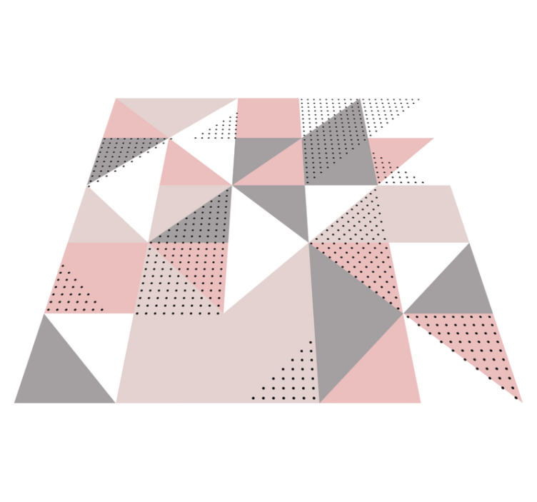 Alfombra vinílica geométrica segmentos de color triangulares - TenVinilo